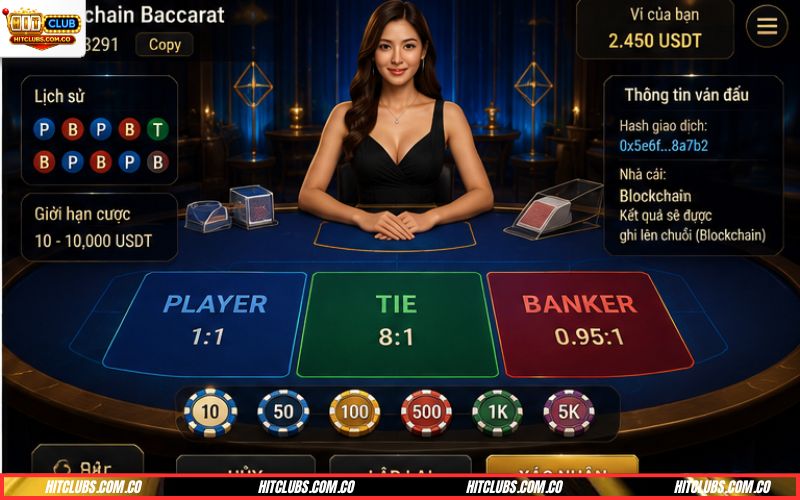 Chơi Blockchain Baccarat