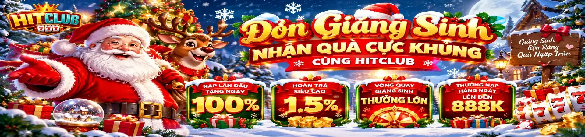 Banner chào mừng khuyến mãi giáng sinh